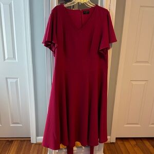 Lane Bryant Sangria Lena Level-Hem Midi Dress Size 20